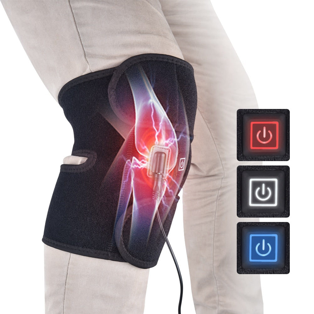 Heating Knee Pad - Heated Knee Brace Right Far Infrared Heat Therapy Heating  Knee Brace Wrap for Arthritis Pain Rheumatism Varicose Veins Joint Pain  Graphene Knee Heating Pad with USB Cord 
