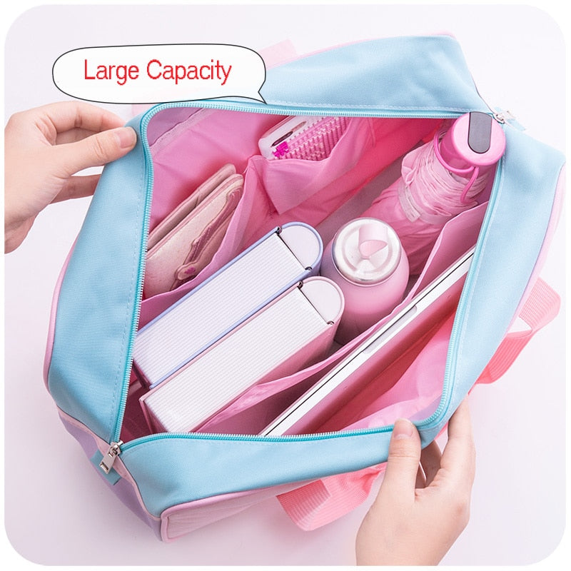 Waterproof,Lightweight,Business Casual Mini Metal Heart Decor Baguette Bag  pink For Teen Girls Women College Students,Rookies & White-collar Workers